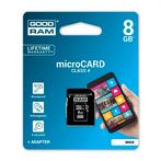 Micro SDHC-kaart 8GB Klasse 4 met SD adapter, Audio, Tv en Foto, Fotografie | Geheugenkaarten, Ophalen of Verzenden, Nieuw