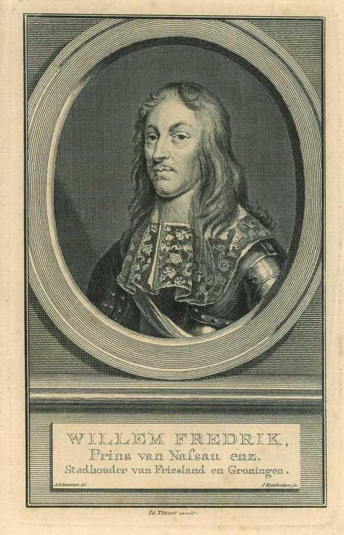 Portrait of William Frederick, Prince of Nassau-Dietz, Antiek en Kunst, Kunst | Etsen en Gravures