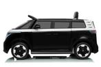Kinderauto zwart, Volkswagen iD BUZZZ, 12V, RC, 1jr garantie, Ophalen of Verzenden, Nieuw