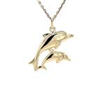 Gouden dolfijn hanger 14 krt, Verzenden, Zo goed als nieuw, Goud, Goud