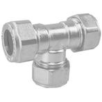 Riko P-701 Messing Knel T-Stuk 22mm Vernikkeld, Ophalen of Verzenden, Nieuw