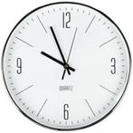 Benson Stijlvolle zilveren wandklok - Ø30 cm - Minimalist.., Huis en Inrichting, Woonaccessoires | Klokken, Ophalen of Verzenden