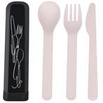 BioLoco Bestekset PLA - Lijntekening op Zwart - Lepel/Vork/M, Ophalen of Verzenden, Nieuw