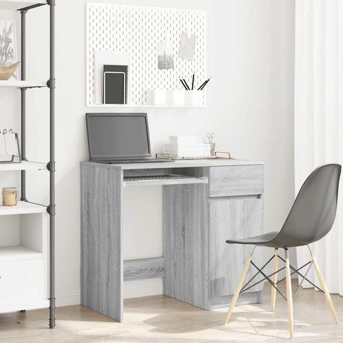vidaXL Bureau 86x49x76 cm spaanplaat grijs sonoma, Huis en Inrichting, Bureaus, Nieuw, Verzenden