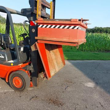 Bodemklepcontainer onderlosser kantelbak heftruck 500 liter beschikbaar voor biedingen