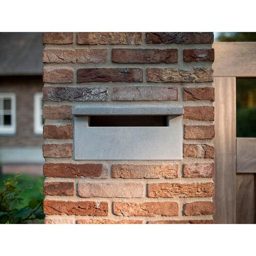 Hardstenen inbouw brievenbus Liggend Brievenbussen, Tuin en Terras, Brievenbussen, Nieuw, Hardsteen, Brievenbusklep, Verzenden