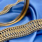 Gouden Franse gourmet schakel armband | 19 cm, Sieraden, Tassen en Uiterlijk, Armbanden, Ophalen of Verzenden, Gebruikt, Overige kleuren
