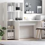 vidaXL Bureau met plank Wit 138.5 x 55 x 143 cm Bewerkt hout, Verzenden, Nieuw