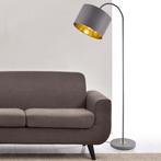 Vloerlamp Toledo staande lamp metaal stof 173 cm E27 grijs, Huis en Inrichting, Lampen | Vloerlampen, Verzenden, Nieuw