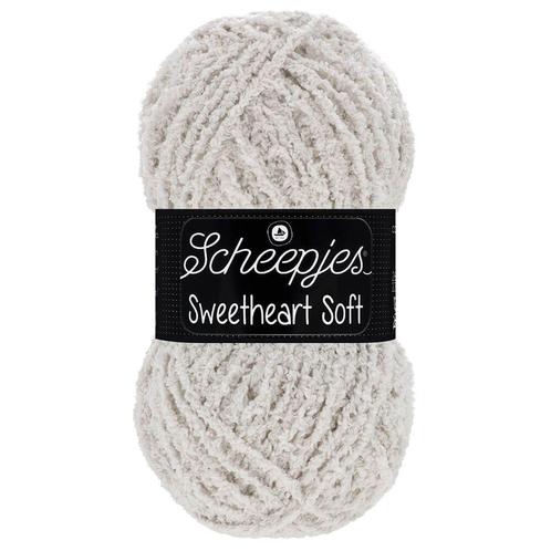 Scheepjes Sweetheart Soft - 02 lichtgrijs - Polyester Gare, Hobby en Vrije tijd, Breien en Haken, Ophalen of Verzenden