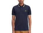 Fred Perry - Twin Tipped Shirt - Navy polo met biesje - XL