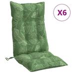6 Tuinkussens Hoge Rug Bladpatroon - Tweedekansje! OP=OP, Huis en Inrichting, Woonaccessoires | Kussens, Ophalen of Verzenden
