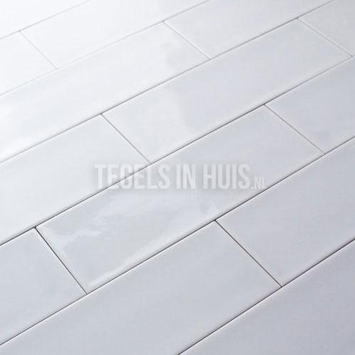 Wandtegel 10x30 cm aria ice glans handvorm look wandtegel, Doe-het-zelf en Verbouw, Tegels, Wandtegels, Nieuw, 10 m² of meer, Keramiek