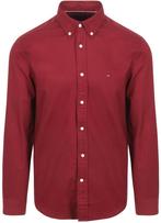 Tommy Hilfiger Overhemd Brushed Bordeaux maat M Heren, Verzenden, Nieuw, Rood, Tommy Hilfiger