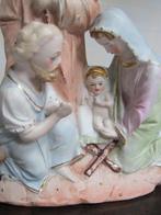 Kerststal (2) - Antieke Kerstgroep biscuitporselein op, Antiek en Kunst