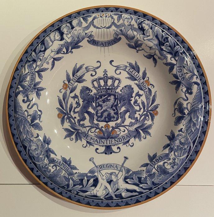 De Porceleyne Fles, Delft - Wandbord - Aardewerk -, Antiek en Kunst, Antiek | Glas en Kristal