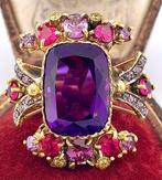 Zonder minimumprijs - Ring - 9 kt. Geel goud, Zilver, Nieuw