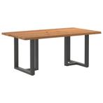 vidaXL Eettafel rechthoekig 180x100x74 cm massief eikenhout, Huis en Inrichting, Tafels | Eettafels, Verzenden, Nieuw