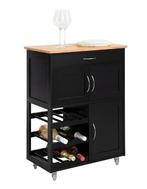 2dekans | SoBuy Keukentrolley - met Flessenrek - 3 Deurs -, Ophalen of Verzenden, Zo goed als nieuw