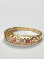 Zonder Minimumprijs - Ring - 18 karaat Geel goud Robijn -, Sieraden, Tassen en Uiterlijk, Ringen, Nieuw