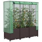 vidaXL Plantenbak verhoogd met kashoes 120x40x138 cm, Verzenden, Nieuw, Kunststof