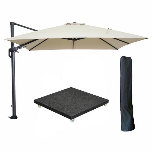 Garden Impressions Hawaii zweefparasol 300x300 cm carbon, Tuin en Terras, Partytenten, Verzenden