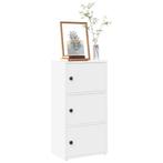 vidaXL Boekenkast 40x24x77 cm bewerkt hout wit, Huis en Inrichting, Kasten | Boekenkasten, Verzenden, Nieuw, Overige houtsoorten