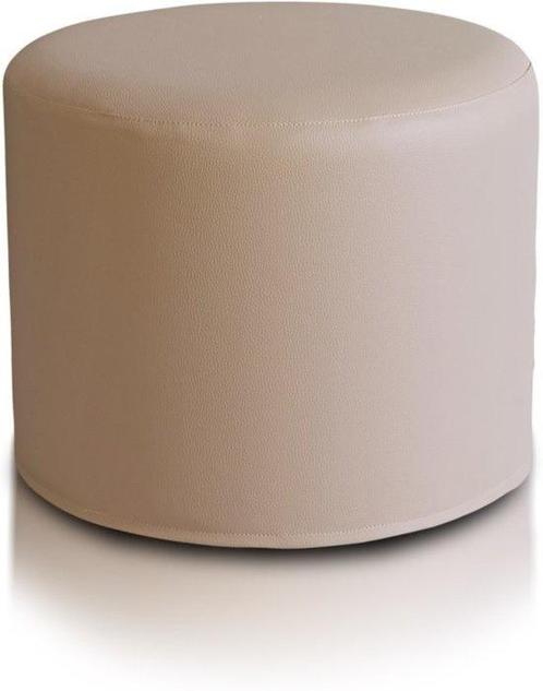 Poef - kunstleer - cappuccino - 43cm x 53cm -  geschikt a..., Huis en Inrichting, Banken | Voetenbanken en Poefen, Nieuw, Ophalen of Verzenden