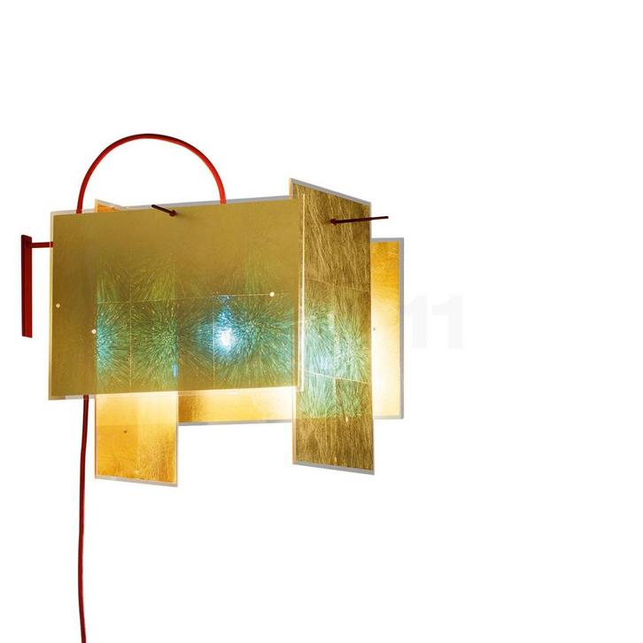 Ingo Maurer 24 Karat Blau Wandlamp, goud (Wandlampen), Huis en Inrichting, Lampen | Wandlampen, Nieuw, Verzenden
