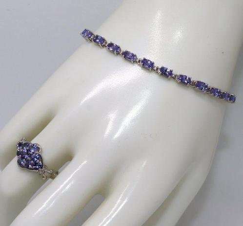 Zonder Minimumprijs - 2-delige sieradenset Zilver - 5.18ct., Sieraden, Tassen en Uiterlijk, Antieke sieraden