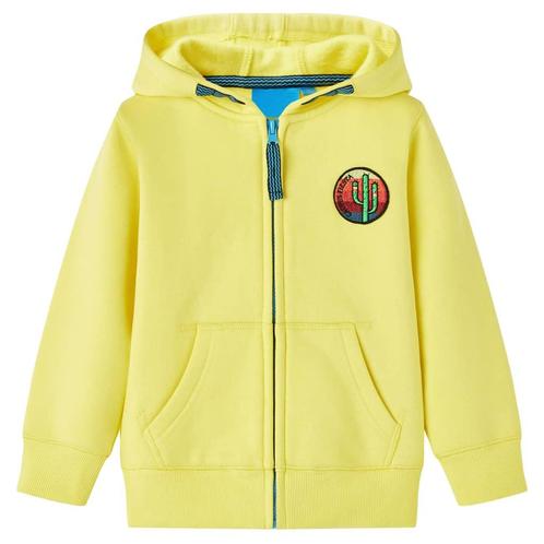 vidaXL Kindervest met capuchon en rits 104 lichtgeel, Kinderen en Baby's, Kinderkleding | Overige, Nieuw, Verzenden