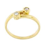 Made in Italy - 18 karaat Geel goud - Ring - 0.16 ct Diamant, Sieraden, Tassen en Uiterlijk, Antieke sieraden