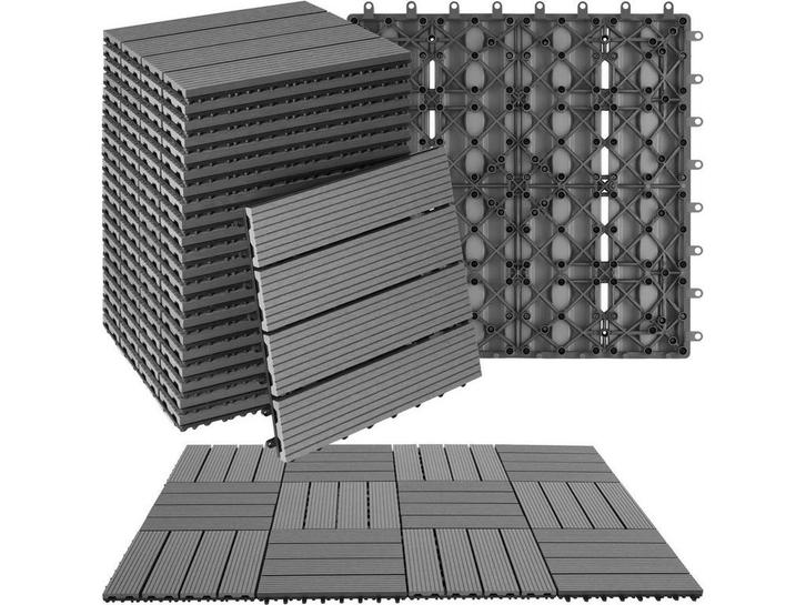 tectake® Tegulas - Terrastegels - Weerbestendig WPC -, Huis en Inrichting, Woonaccessoires | Overige, Nieuw, Verzenden