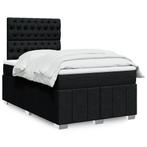 vidaXL Boxspring met matras stof zwart 120x200 cm, Huis en Inrichting, Verzenden, Zwart, Nieuw, Twijfelaar