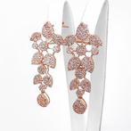 Oorbellen - 14 karaat Roségoud - 1.58ct. tw. Roze Diamant, Nieuw