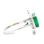 Ring Platina - 5.64ct. tw. Smaragd - Diamant, Nieuw