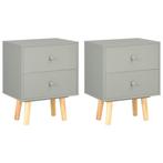 vidaXL Nachtkastjes 2 st 40x30x50 cm massief grenenhout, Minder dan 45 cm, Verzenden, Nieuw, Minder dan 55 cm