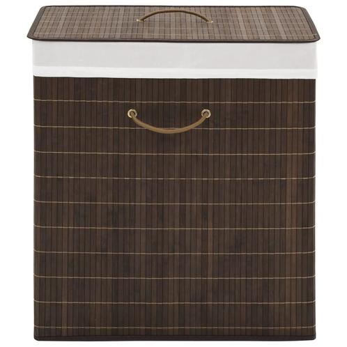vidaXL Wasmand rechthoekig bamboe donkerbruin, Tuin en Terras, Droogmolens en Wasrekken, Nieuw, Verzenden