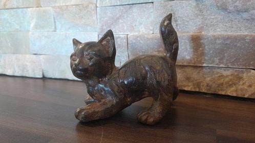 Pierre Chenet (XX-XXI) - sculptuur, Le chat - 7.5 cm - Brons, Antiek en Kunst, Curiosa en Brocante