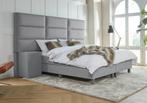 ACTIE! Boxspring Lissabon 180 200 Grijs, Verzenden, 180 cm, 200 cm, Nieuw