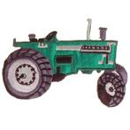 Strijkapplicatie Trekker/Tractor Groen 7,5x5cm NIEUW
