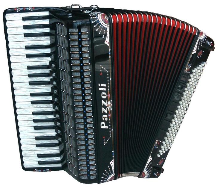 Accordeon Pazzoli, Muziek en Instrumenten, Accordeons, Toetsaccordeon, Nieuw, Met koffer, Met riemen