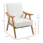 TRUUSK Gestoffeerde Fauteuil In Scandi-design, Fluwelen Look, Huis en Inrichting, Stoelen, Verzenden, Nieuw