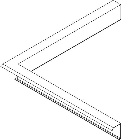 Roval Duplo 60mm binnenhoek bovenprofiel 500x500mm - brute, Doe-het-zelf en Verbouw, Dakpannen en Dakbedekking, Ophalen of Verzenden