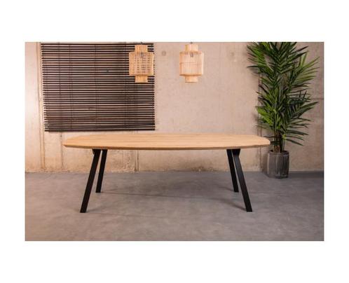 Tafelblad Eikenhout Deens Ovaal - 220x110 cm | Onbehandeld, Huis en Inrichting, Tafelonderdelen, Nieuw, Ophalen of Verzenden