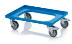 Onderwagen Rolplateau Trolley Blauw 4 zwenkwielen 2 met rem, Ophalen of Verzenden
