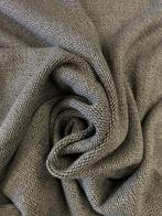 Hoogwaardig, gevlochten stof in bruin en grijs, perzikzachte