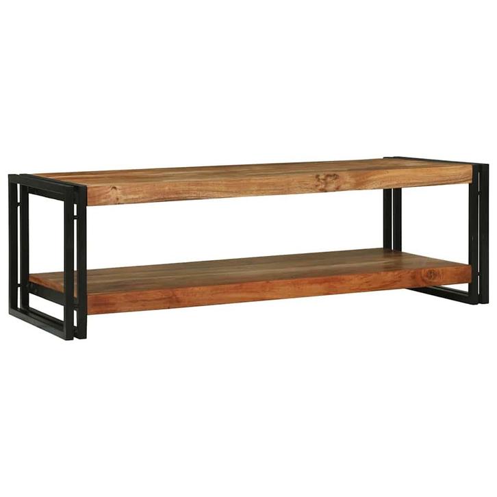 vidaXL Salontafel Bruin 120 x 50 x 38 cm Massief acaciahout, Huis en Inrichting, Tafels | Salontafels, Nieuw, 50 tot 100 cm, Overige houtsoorten