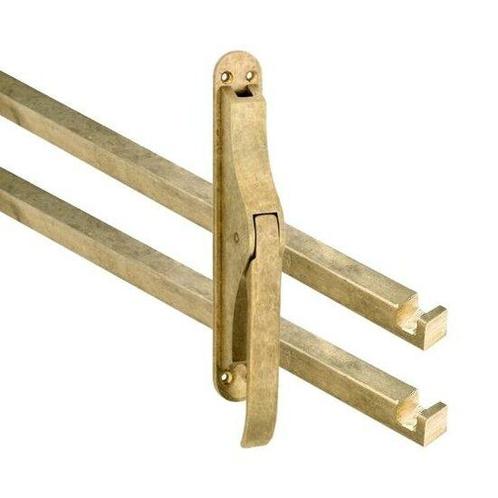 Pomp-espagnolet Elegant Messing Antiek Inclusief 2 Stangen, Doe-het-zelf en Verbouw, Hang- en Sluitwerk, Nieuw, Ophalen of Verzenden