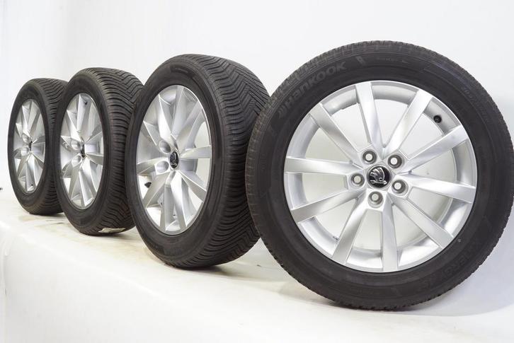 Skoda Scala 16 inch velgen + All-season banden Hankook Origi, Auto-onderdelen, Banden en Velgen, Velg(en), Gebruikt, 16 inch, Winterbanden